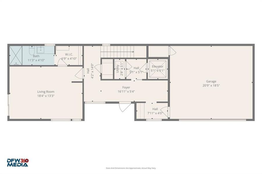 2D floor plan layout of this home in , Dallas, TX (Image 3).