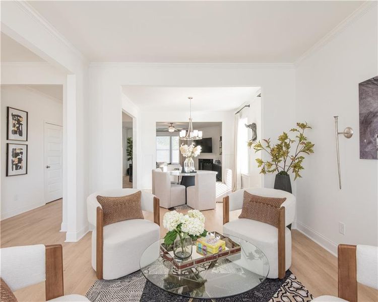 Furnished interior view inside a new home in Hellen Valley, Braselton (Image 14).