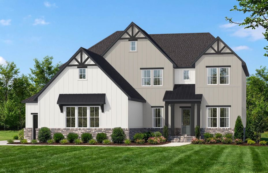Representative exterior photo of a completed home built from the Hampton by John Wieland in Blume Estates, Harrisburg, NC (Image 35). Representative exterior photo of a completed home built from the Hampton by John Wieland in Blume Estates, Harrisburg, NC (Image 35).
