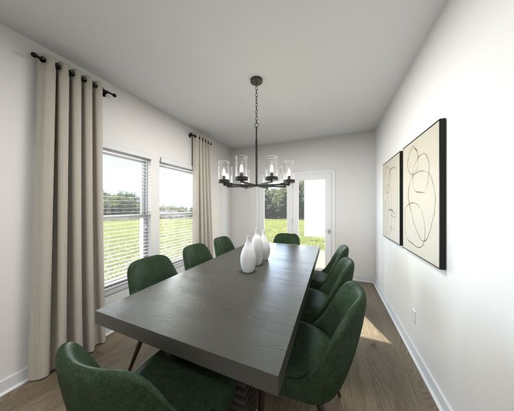 Furnished interior view inside a new home in Greystone - Vista Townhomes, Smyrna (Image 3).