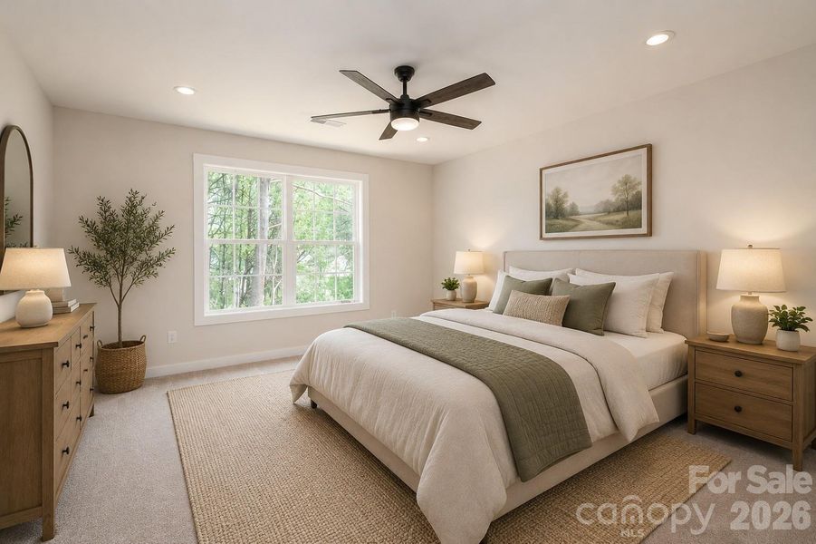 Primary Bedroom Virtually Staged