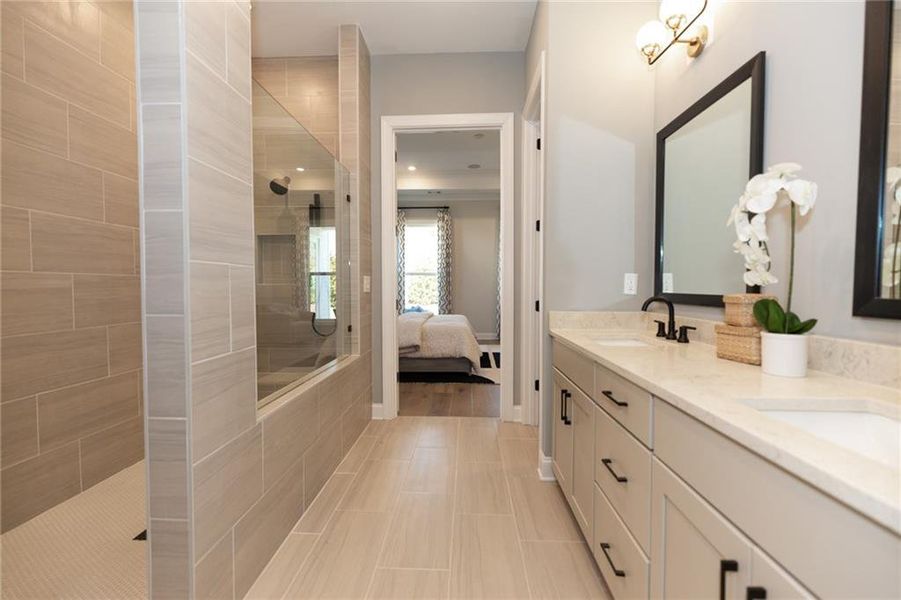 Furnished interior view inside a new home in Aberdeen, Hoschton (Image 11).