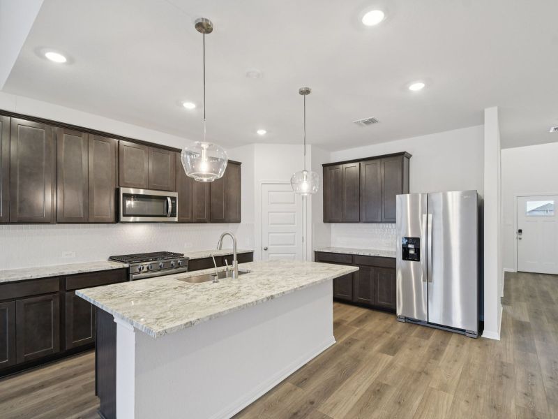 Furnished interior view inside a new home in Riverbend at Double Eagle - Boulevard Collection, Cedar Creek (Image 3). Furnished interior view inside a new home in Riverbend at Double Eagle - Boulevard Collection, Cedar Creek (Image 3).
