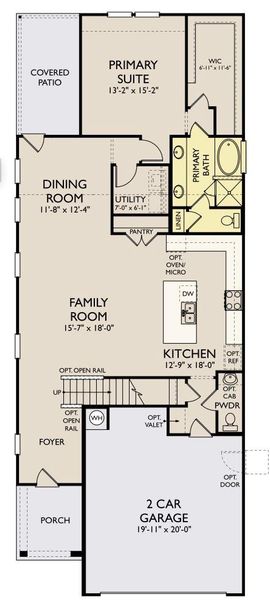 2D floor plan layout of this home in Cannon Ranch, Dripping Springs, TX (Image 5).