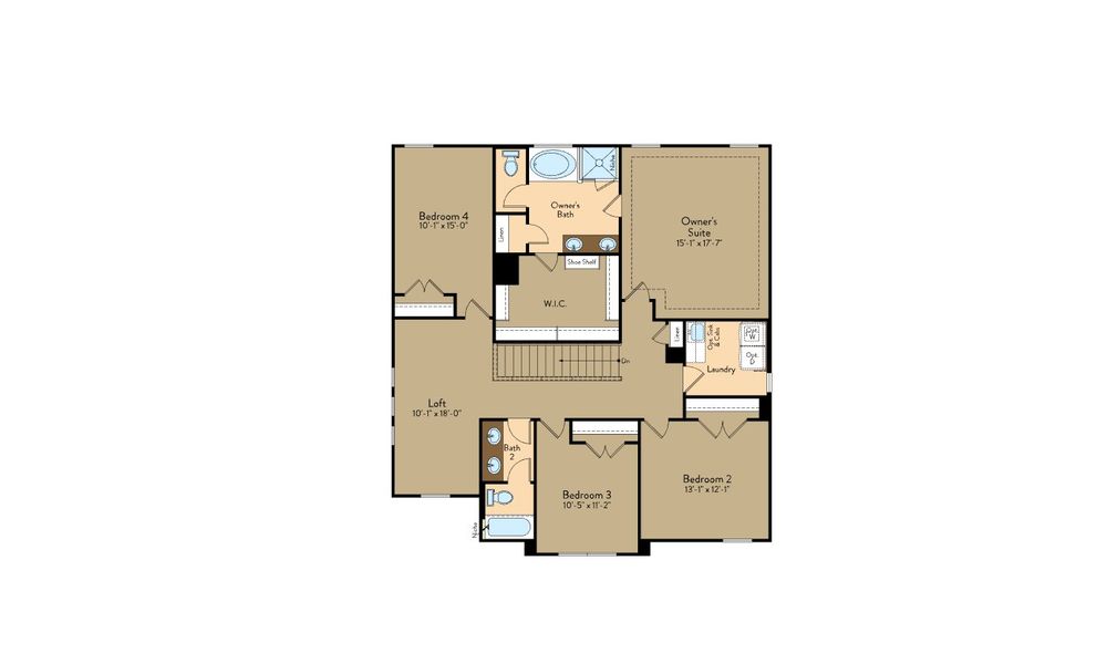 2D floor plan layout for the Franklin by View Homes in Enchanted Hills, El Paso, TX (Image 4).