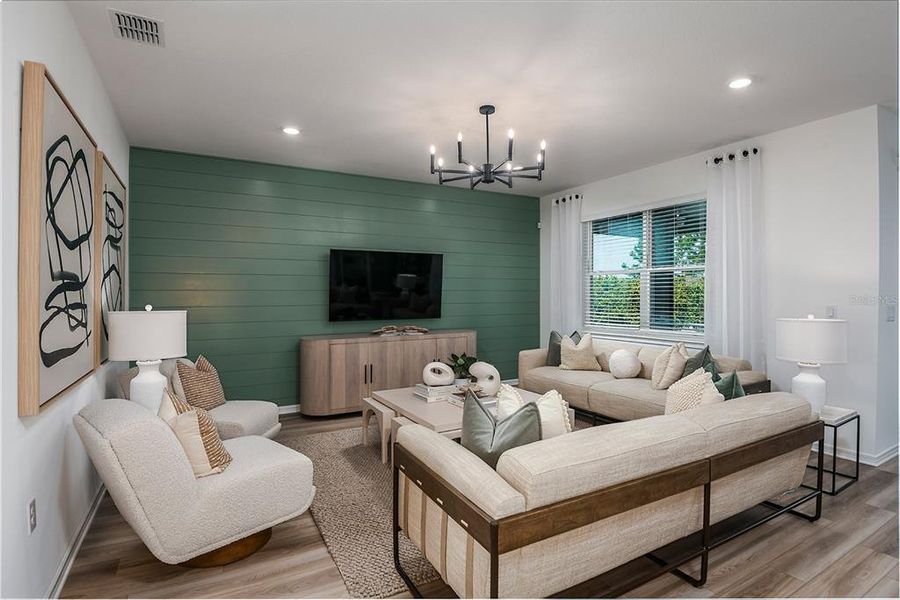 Furnished interior view inside a new home in Del Webb Sunchase, Parrish (Image 8).