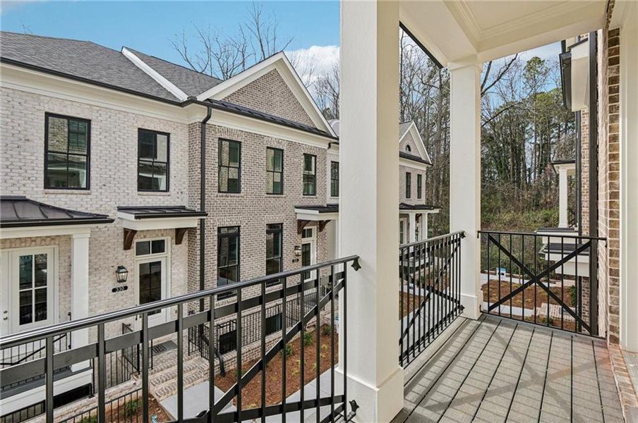 Exterior details and patio area of a home in Byers Park, Alpharetta (Image 31).