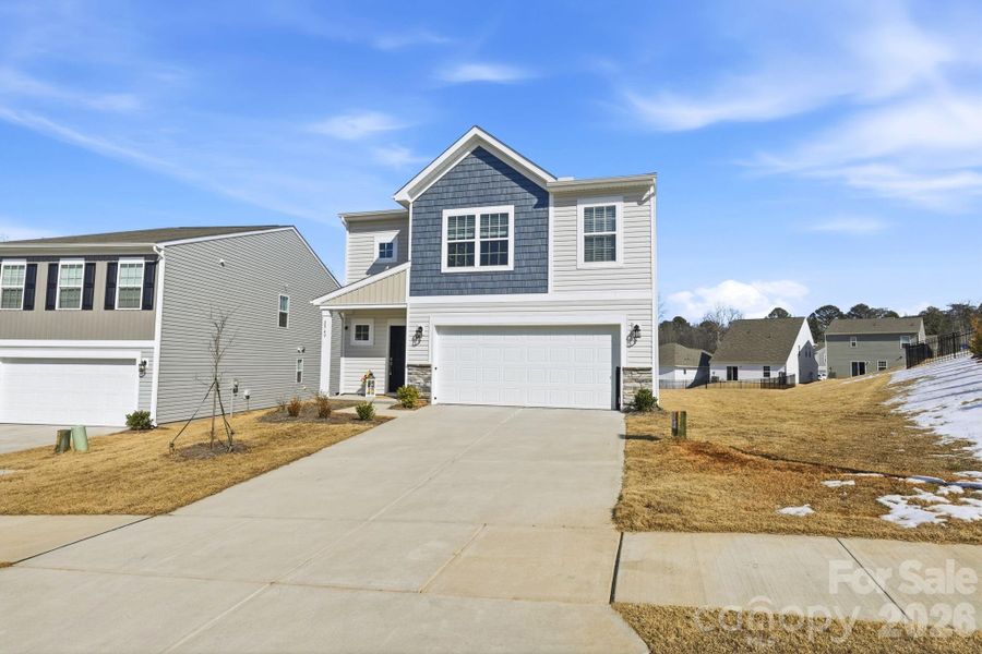 Front exterior of a new home in Legacy Ridge, Catawba, NC, highlighting curb appeal (Image 2).