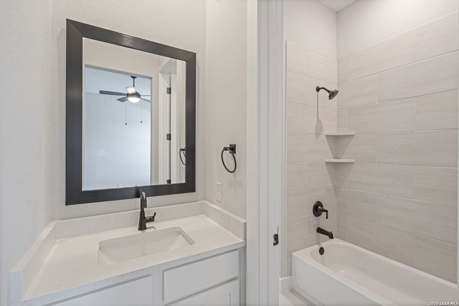 Furnished interior view inside a new home in Potranco West, Castroville (Image 4).