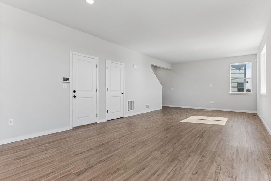 A room with white doors.