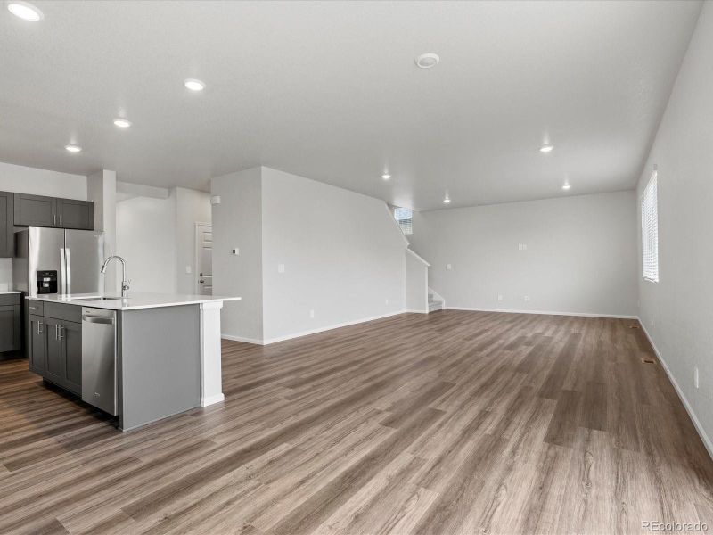 Spacious, unfurnished interior of a new home in Ridgeline Vista: The Flora Collection, Brighton (Image 22). Spacious, unfurnished interior of a new home in Ridgeline Vista: The Flora Collection, Brighton (Image 22).