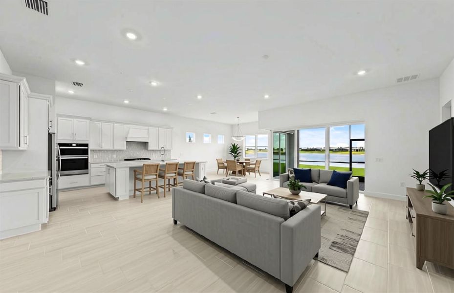 Furnished interior view inside a new home in TerraWalk at Babcock Ranch, Alva (Image 7).