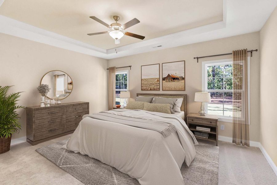 Representative furnished interior of a home built from the Bladen by Caviness & Cates Communities in Maggie Way, Wendell (Image 149).