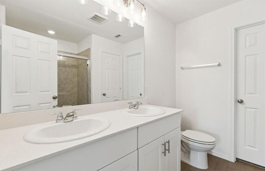 Owner's private bath with double vanity Owner's private bath with double vanity