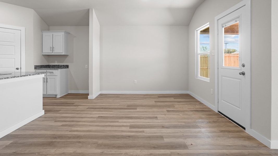 Representative unfurnished interior of a home built from the GLENDALE by D.R. Horton in Hampton Hills, Abilene (Image 10). Representative unfurnished interior of a home built from the GLENDALE by D.R. Horton in Hampton Hills, Abilene (Image 10).