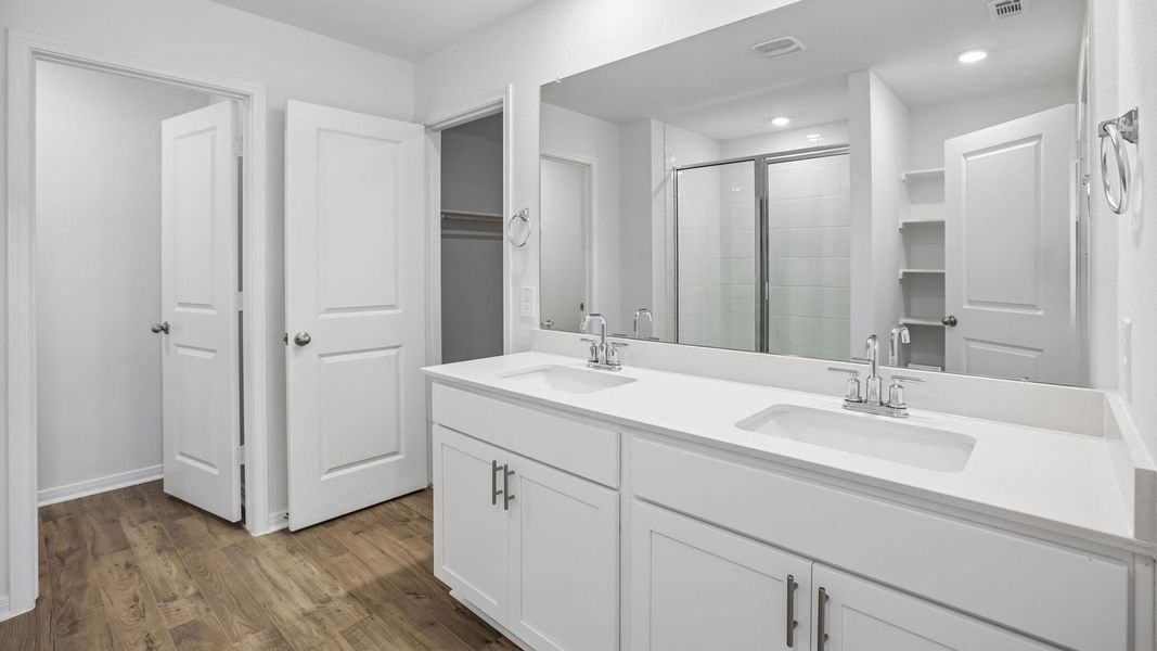 Furnished interior view inside a new home in Prairie Lakes, Buda (Image 12).