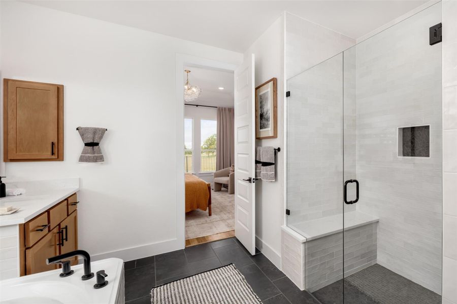 Walk-in shower in Primary Bath