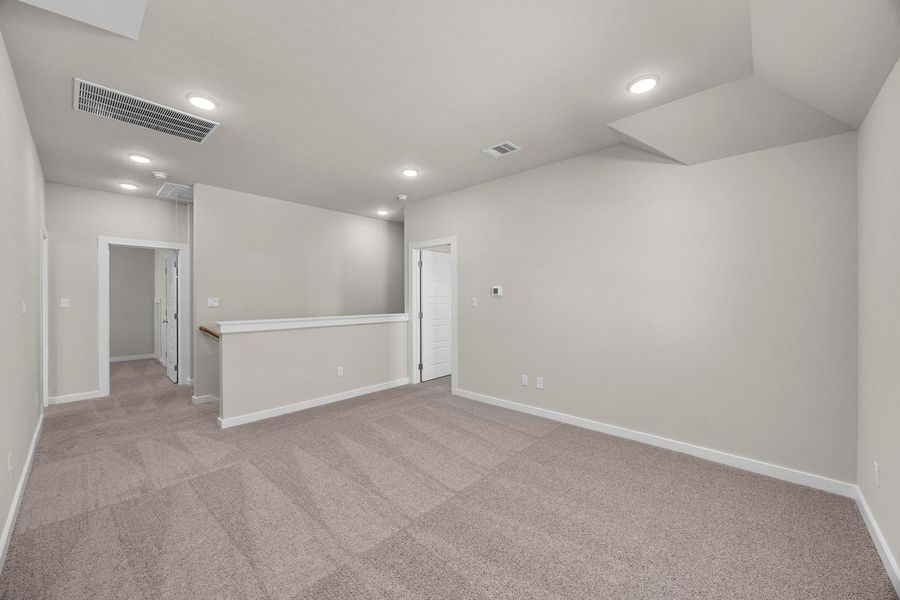 A versatile upstairs loft with plush carpeting provides additional living space. A versatile upstairs loft with plush carpeting provides additional living space.