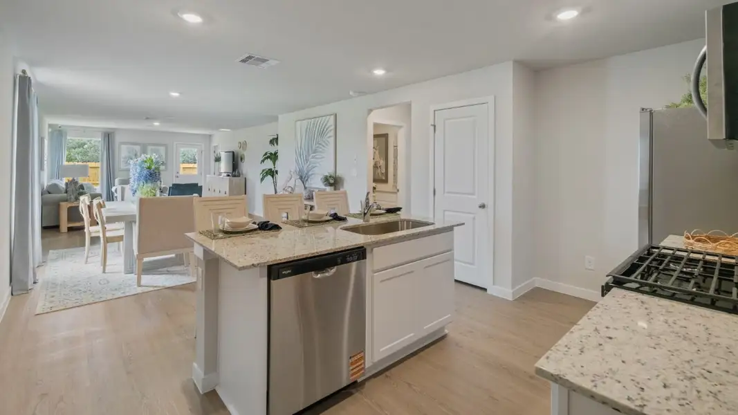 Furnished interior view inside a new home in Waldron Estates, Corpus Christi (Image 3).