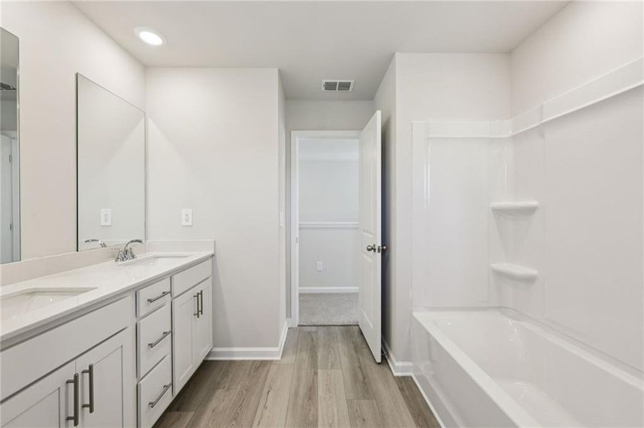 Furnished interior view inside a new home in Parkside at Grayson, Grayson (Image 15).