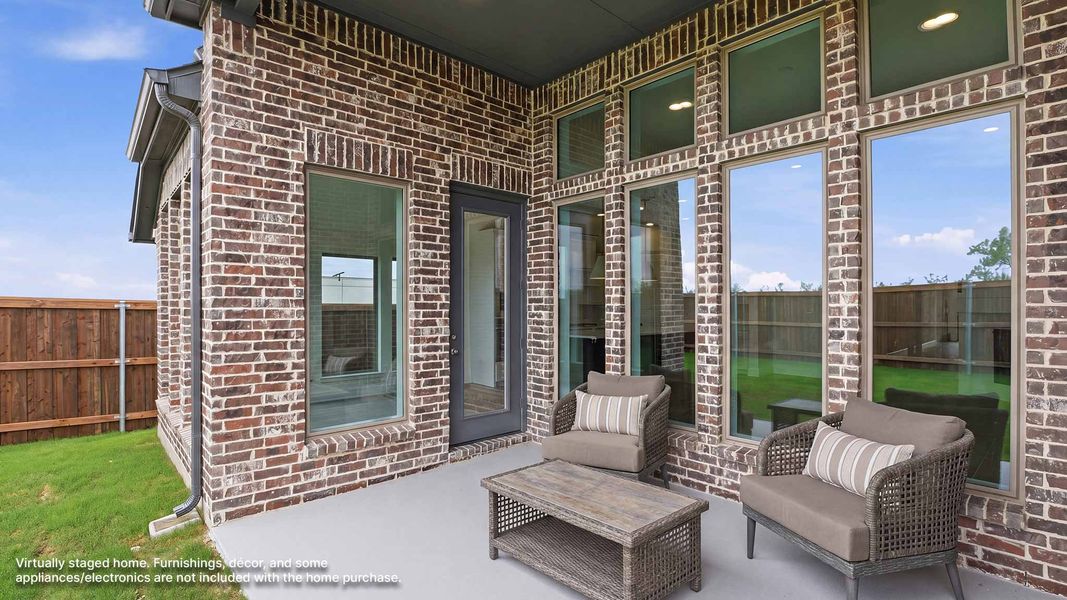 Exterior details and patio area of a home in Meraki, Forney (Image 3).