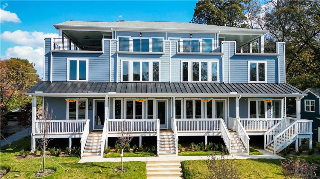Front exterior of a new home in , Atlanta, GA, highlighting curb appeal (Image 1).