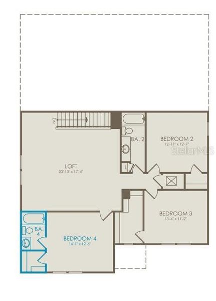 2D floor plan layout of this home in , Mount Dora, FL (Image 3).