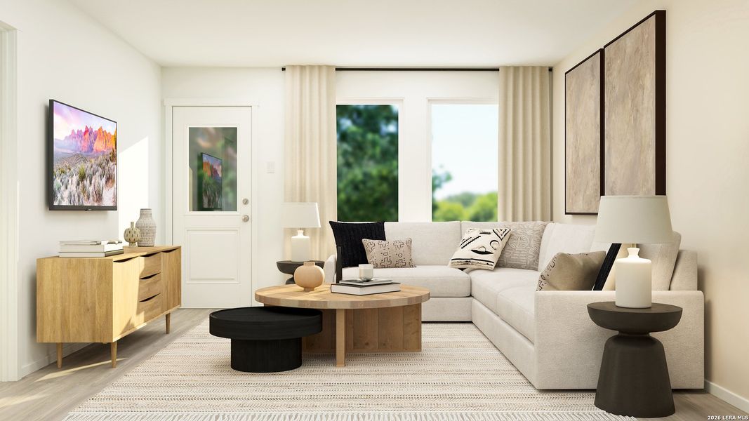 Furnished interior view inside a new home in , Converse (Image 7).