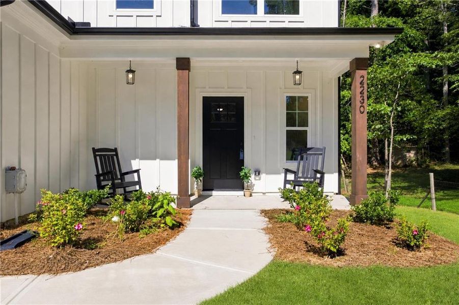 Exterior details and patio area of a home in , Cumming (Image 32).