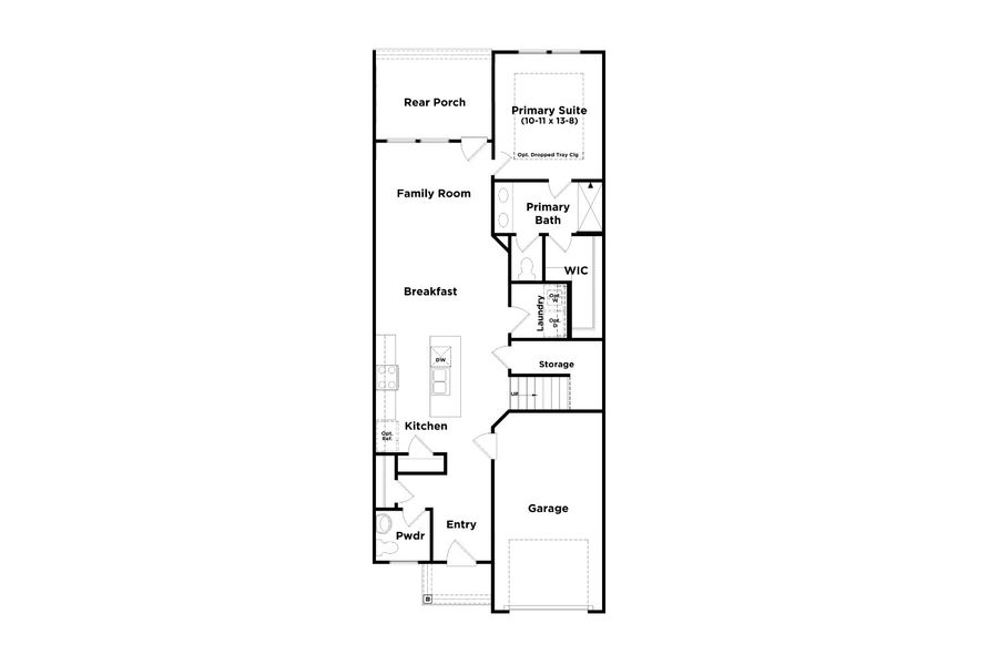 2D floor plan layout of this home in Pelham Crossing, Greenville, SC (Image 5).