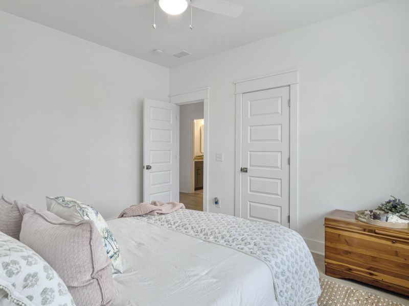 Furnished interior view inside a new home in Overlook at Copahee Sound, Awendaw (Image 61).