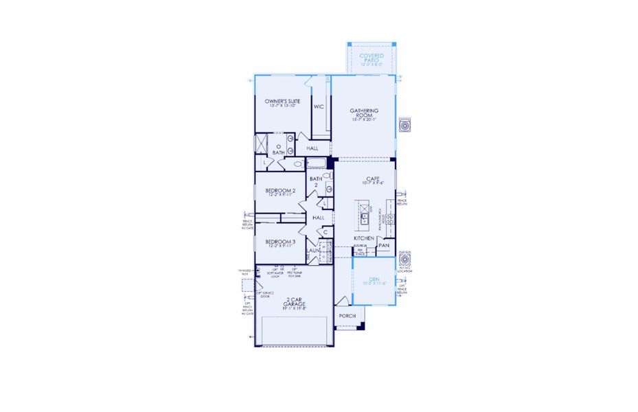 2D floor plan layout of this home in Soleo, San Tan Valley, AZ (Image 2).