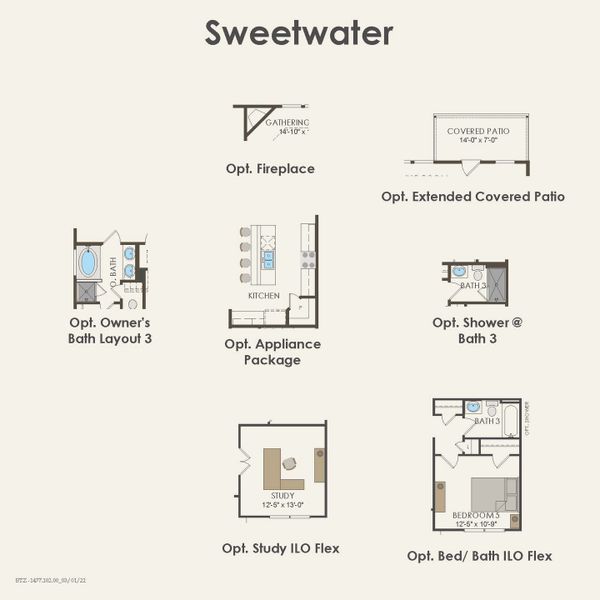 2D floor plan layout for the Sweetwater by Pulte Homes in Sonoma Verde, Rockwall, TX (Image 3). 2D floor plan layout for the Sweetwater by Pulte Homes in Sonoma Verde, Rockwall, TX (Image 3).