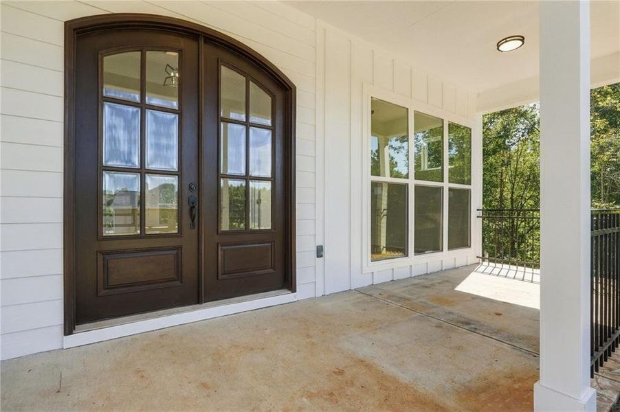 Exterior details and patio area of a home in , Flowery Branch (Image 3).