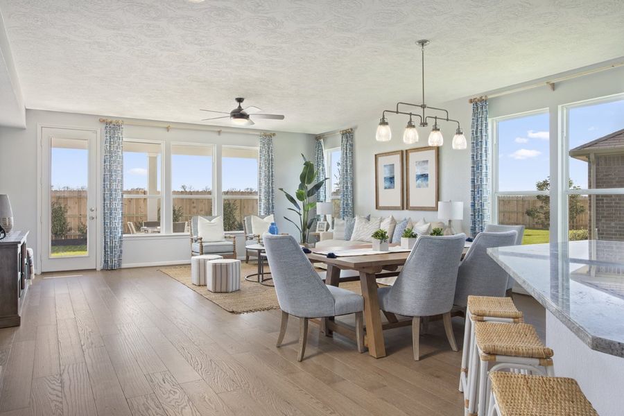 Furnished interior view inside a new home in Imperial Forest, Alvin (Image 3). Furnished interior view inside a new home in Imperial Forest, Alvin (Image 3).