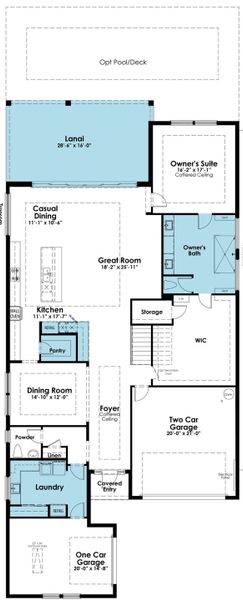 2D floor plan layout of this home in Artistry Palm Beach, Palm Beach Gardens, FL (Image 3).