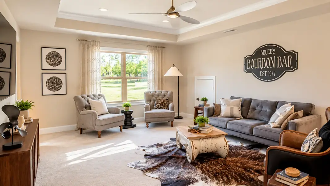 Furnished interior view inside a new home in Courtyards by Carrell, Ocean Isle Beach (Image 15).