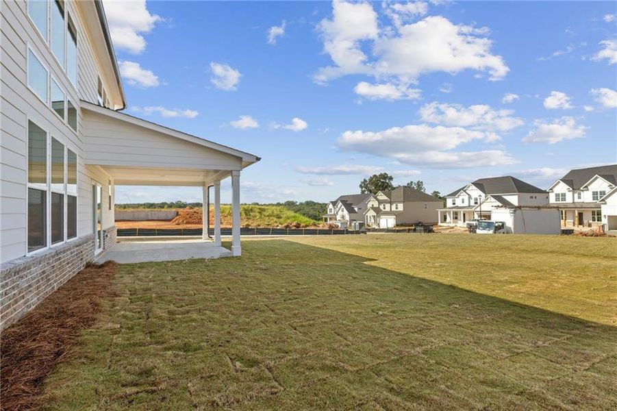 Exterior details and patio area of a home in The Estates at Gainesville Township, Gainesville (Image 11). Exterior details and patio area of a home in The Estates at Gainesville Township, Gainesville (Image 11).