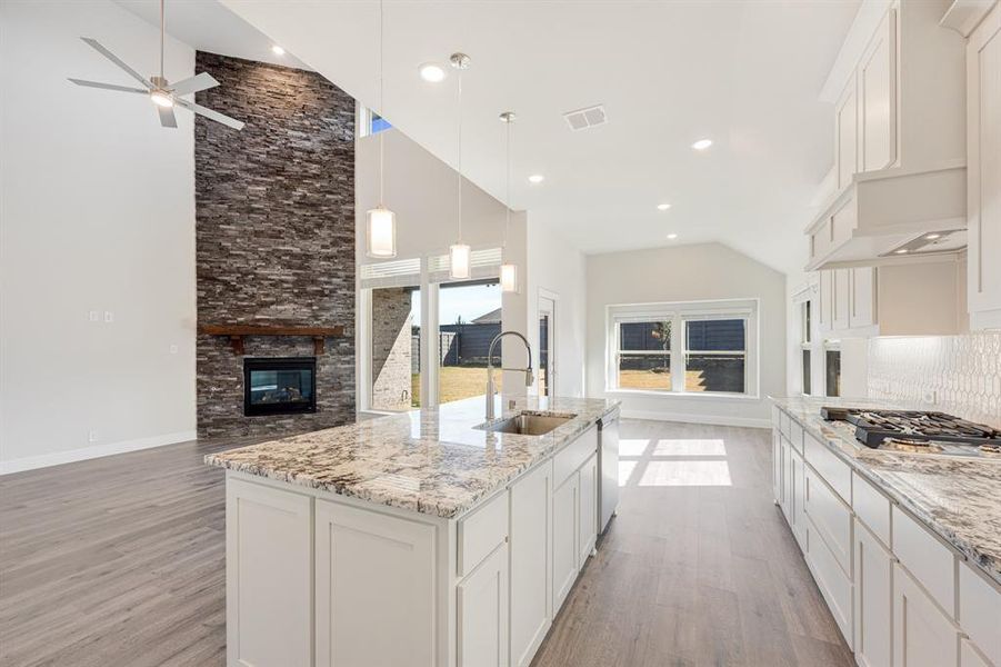 Furnished interior view inside a new home in Union Park Classic 55, Little Elm (Image 11). Furnished interior view inside a new home in Union Park Classic 55, Little Elm (Image 11).