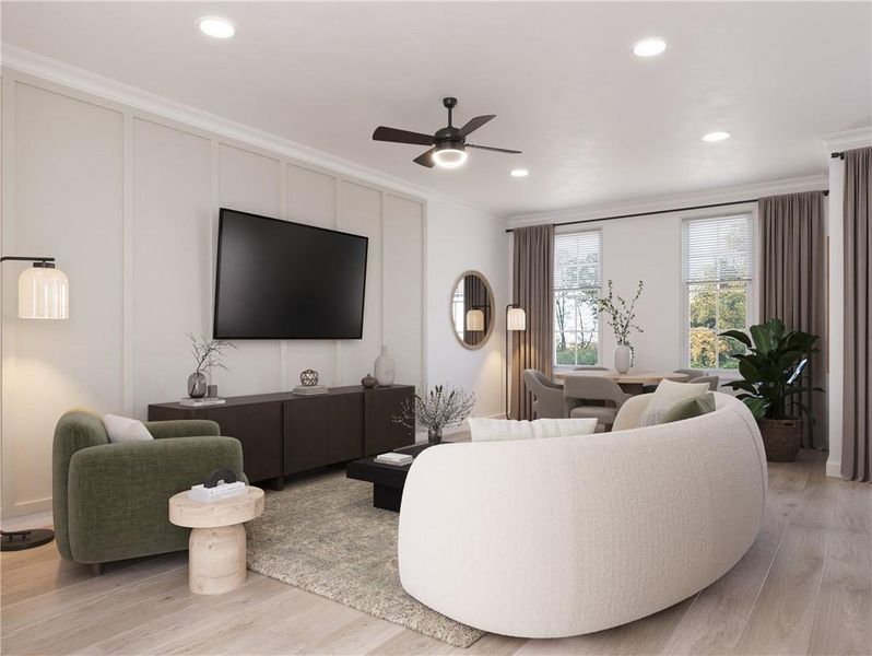Furnished interior view inside a new home in Brookside Reserve, Alpharetta (Image 4).