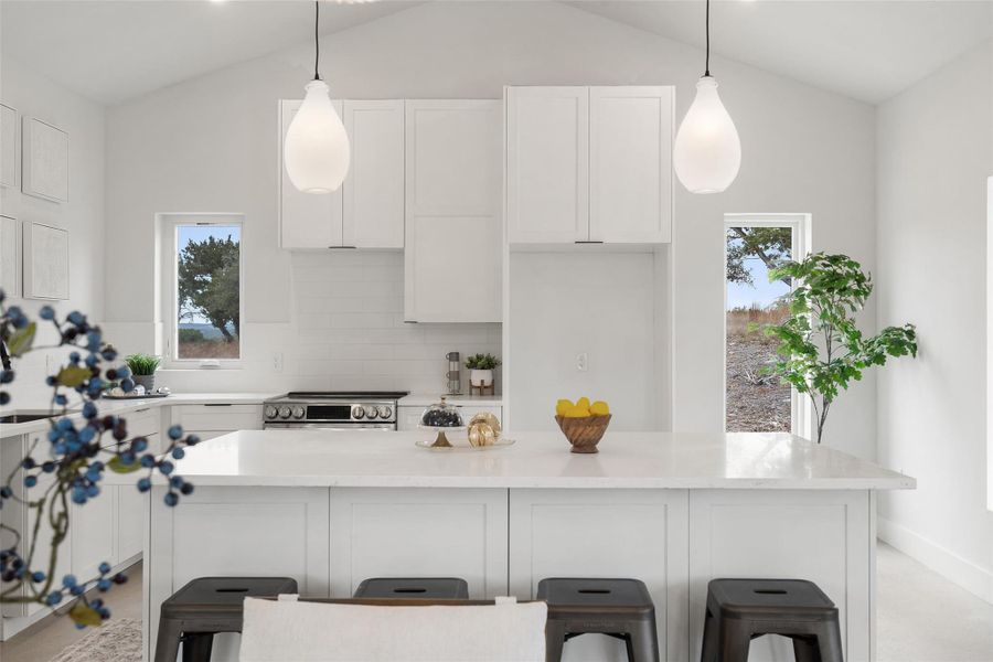 Furnished interior view inside a new home in , Wimberley (Image 28).