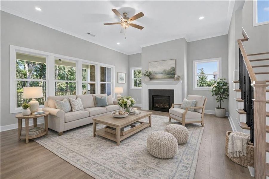 Furnished interior view inside a new home in , Cumming (Image 7).