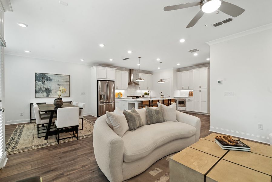 Representative furnished interior of a home built from the The Stockton by The Providence Group in Evanshire Townhomes, Duluth (Image 11).