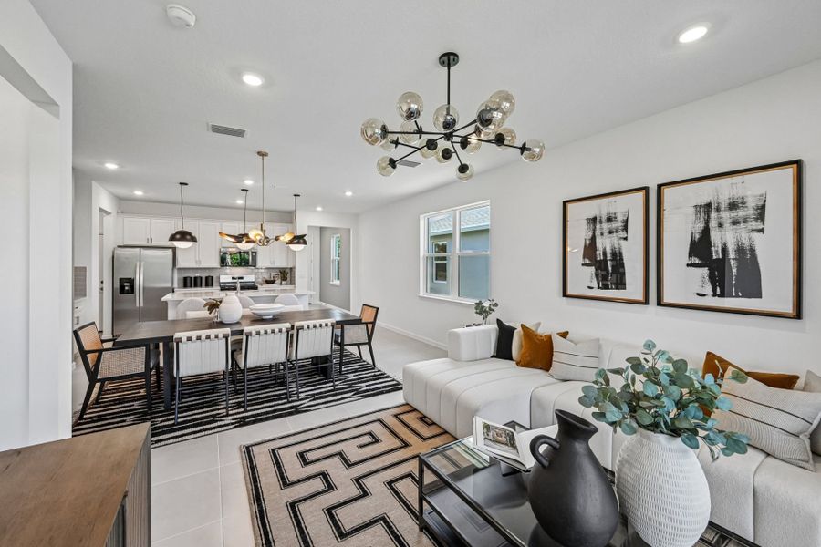 Furnished interior view inside a new home in Harbor Isle, Vero Beach (Image 10).