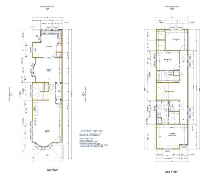 First and second story floor plan.