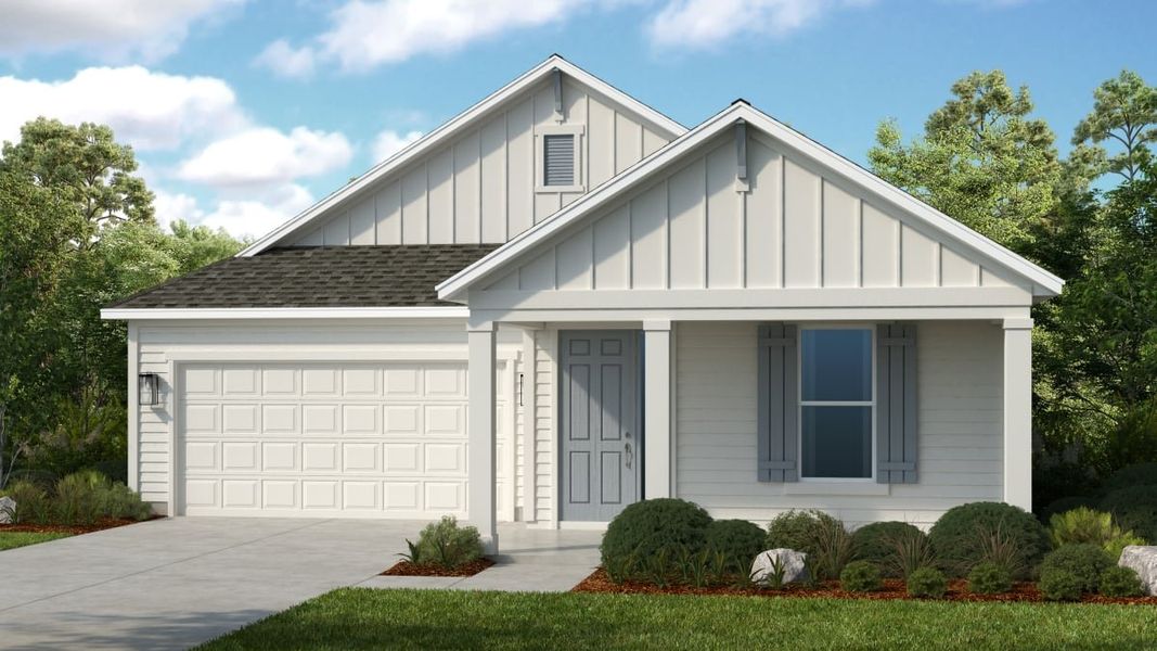 Representative exterior photo of a completed home built from the Atlantic by Taylor Morrison in Colbert Landings, Palm Coast, FL (Image 3). Representative exterior photo of a completed home built from the Atlantic by Taylor Morrison in Colbert Landings, Palm Coast, FL (Image 3).