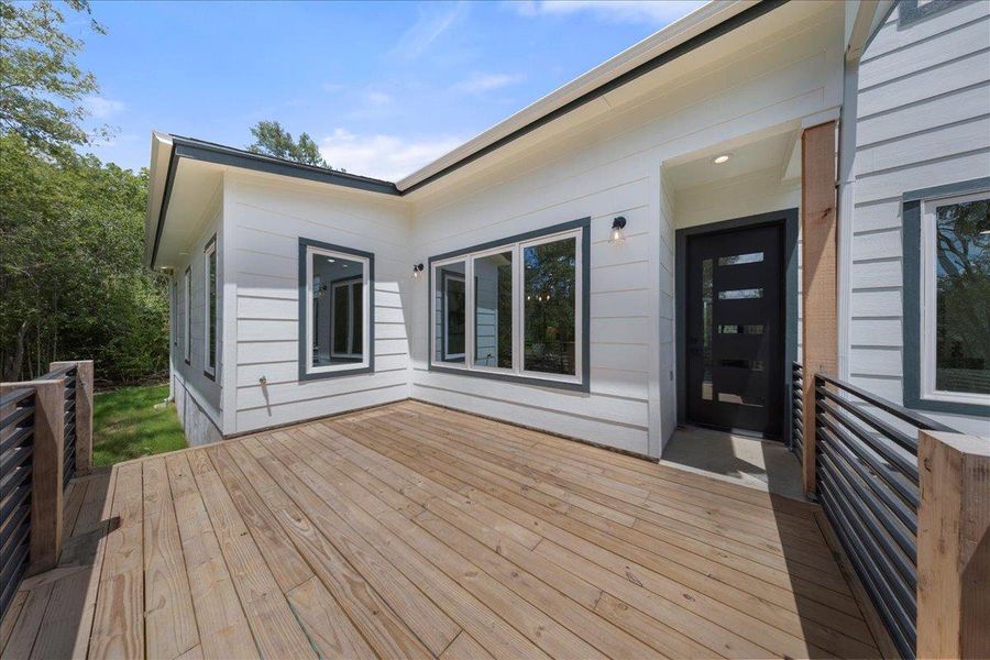 View of wooden terrace View of wooden terrace