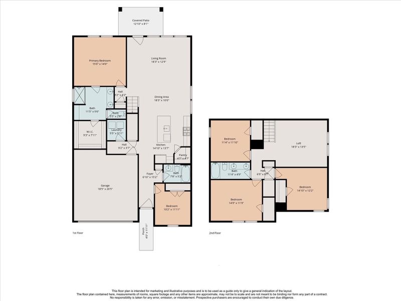 2D floor plan layout of this home in Bridge Creek 45s and 50s, Cypress, TX (Image 6).