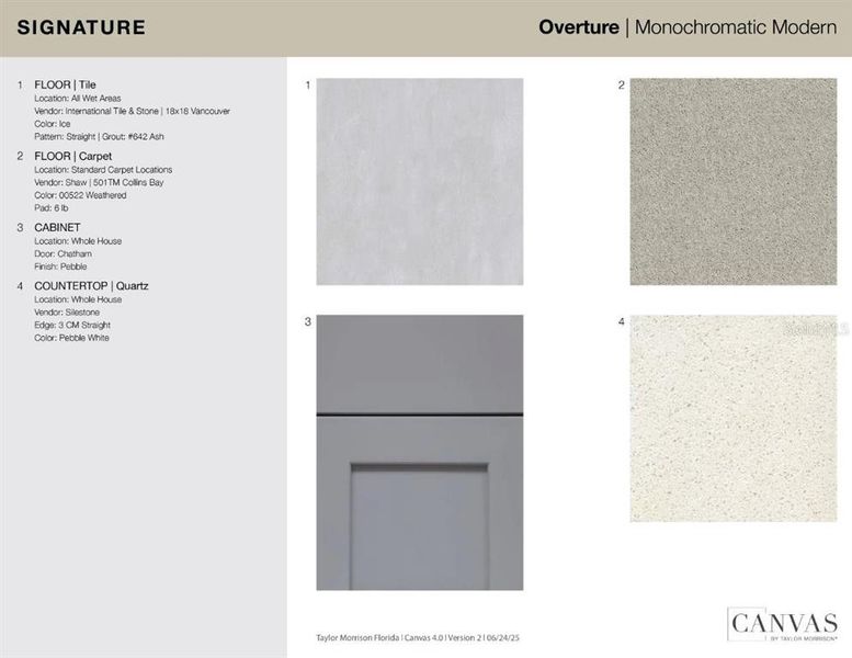 Sample of building materials used in homes in The Towns at Tiburon, Nokomis (Image 16).