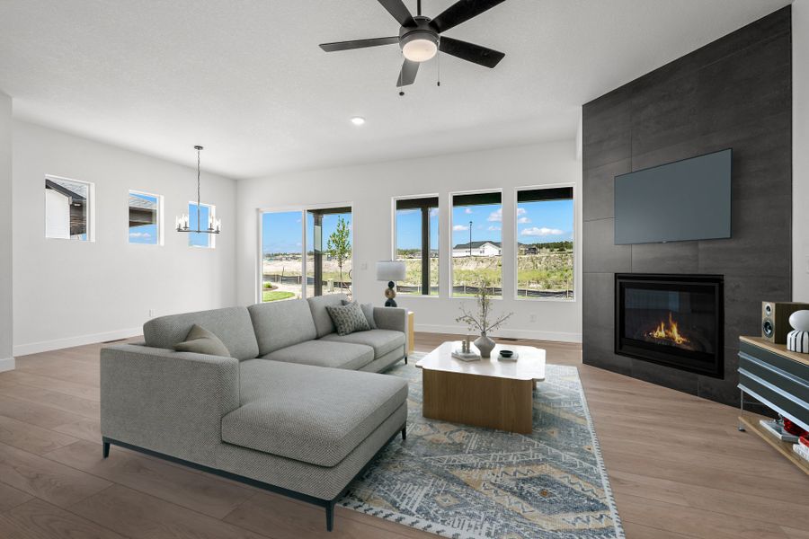 Furnished interior view inside a new home in Wolf Ranch - Enclave Collection, Colorado Springs (Image 7).